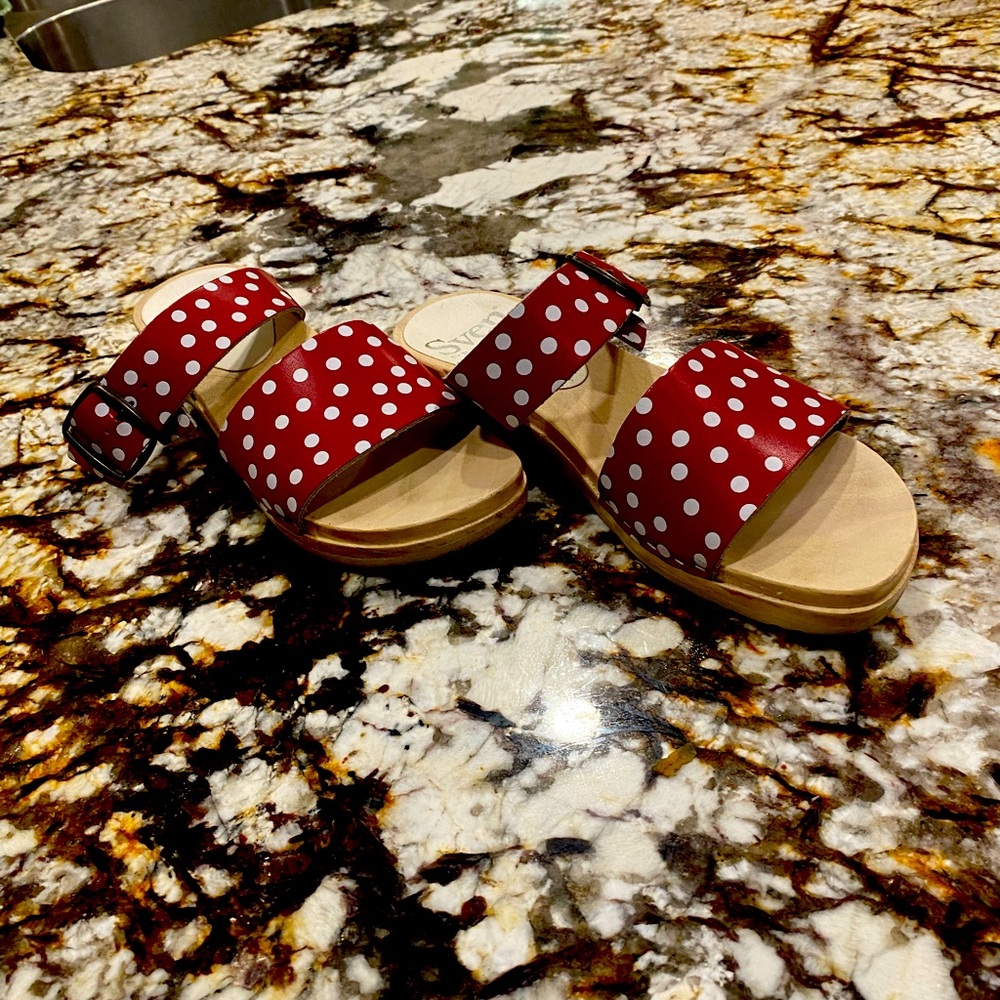 Red Polka Dot Sandals